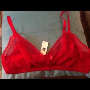 GapBody red lace bralette